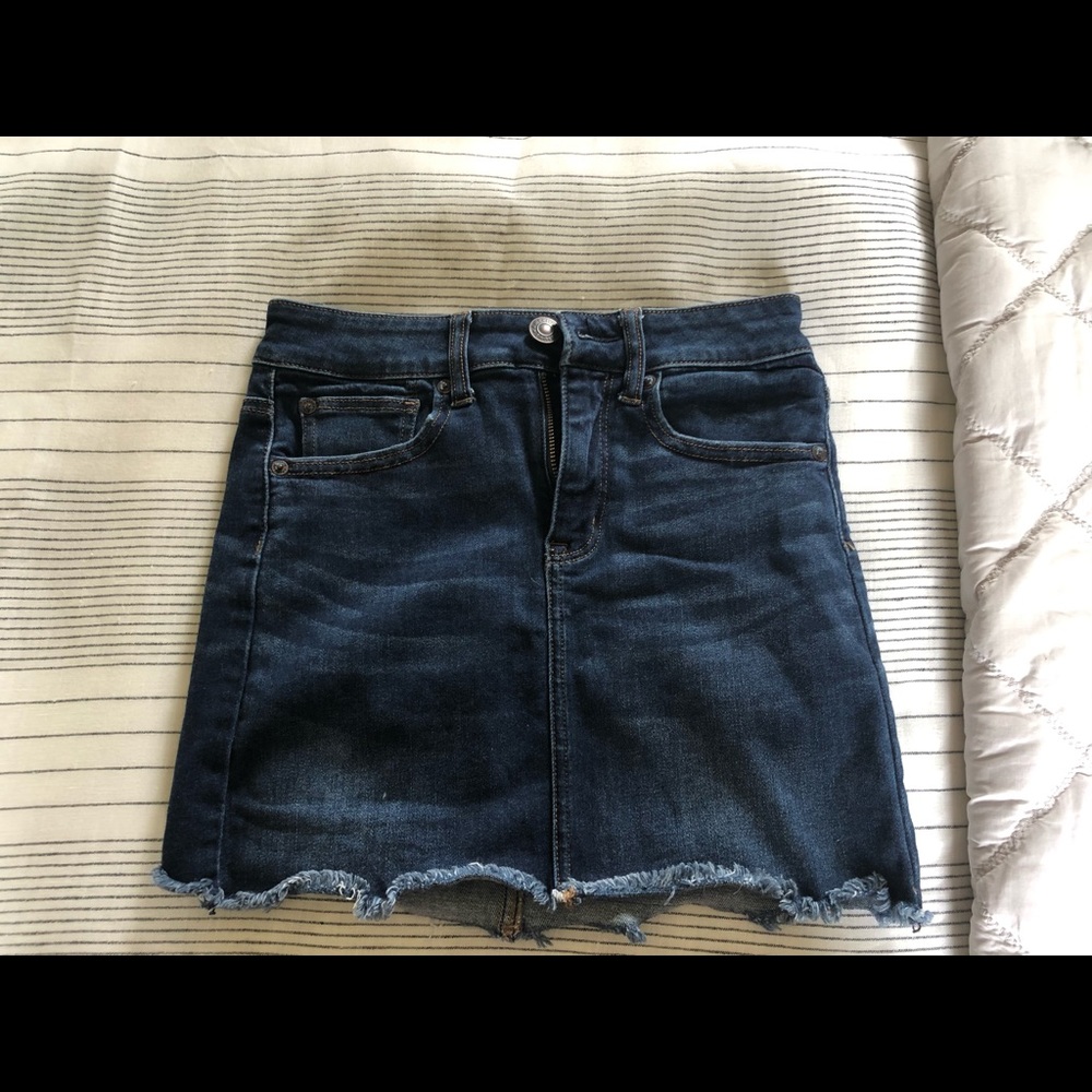 american eagle jean skirt